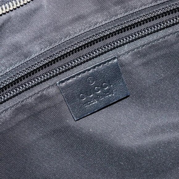 GUCCI GG Crystal Shoulder Bag Coated Canvas Navy Gold 181092 Auth 146008 - Picture 13 of 16